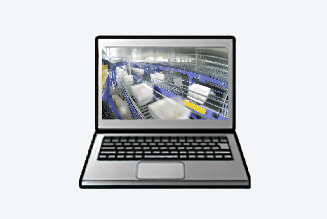 パソコンの画面に映る映像